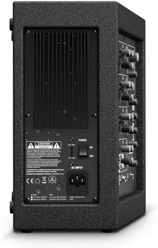 2-Weg Actieve Luidspreker – Actieve Speaker – Monitor Speaker – Luidsprekerbox – PA-Luidspreker – Geïntegreerde 4-Kanaals Mixer – 6,5 Inch Woofer En 1 Inch Tweeter