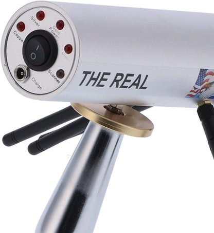 Metaaldetector, nauwkeurige positionering professionele goudetector met groot bereik, draagbare ondergrondse goudzoeker met demagnetiseringsfunctie, 6 antennes voor volwassenen (EU)