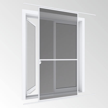 Windhager Insectenbescherming Expert schuifdeur vliegenscherm aluminium frame voor deuren 120 x 240 cm wit 04317