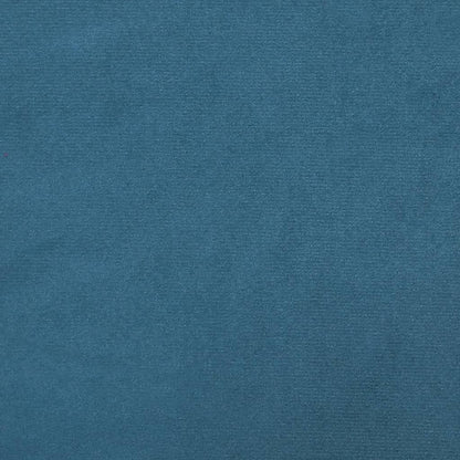 Fauteuil met poef, blauw, 60 cm, fluwelen gestoffeerde stoel, relaxstoel voor woonkamer, comfortabele stoel met dik gevoerde zitting en voetenbank, robuust frame van multiplex
