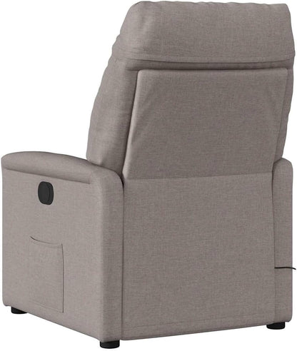 Relaxstoel – Fauteuil – Ligstoel – TV-Stoel – Draaifauteuil – Elektrisch Verstelbaar – Taupe Stoffen Bekleding