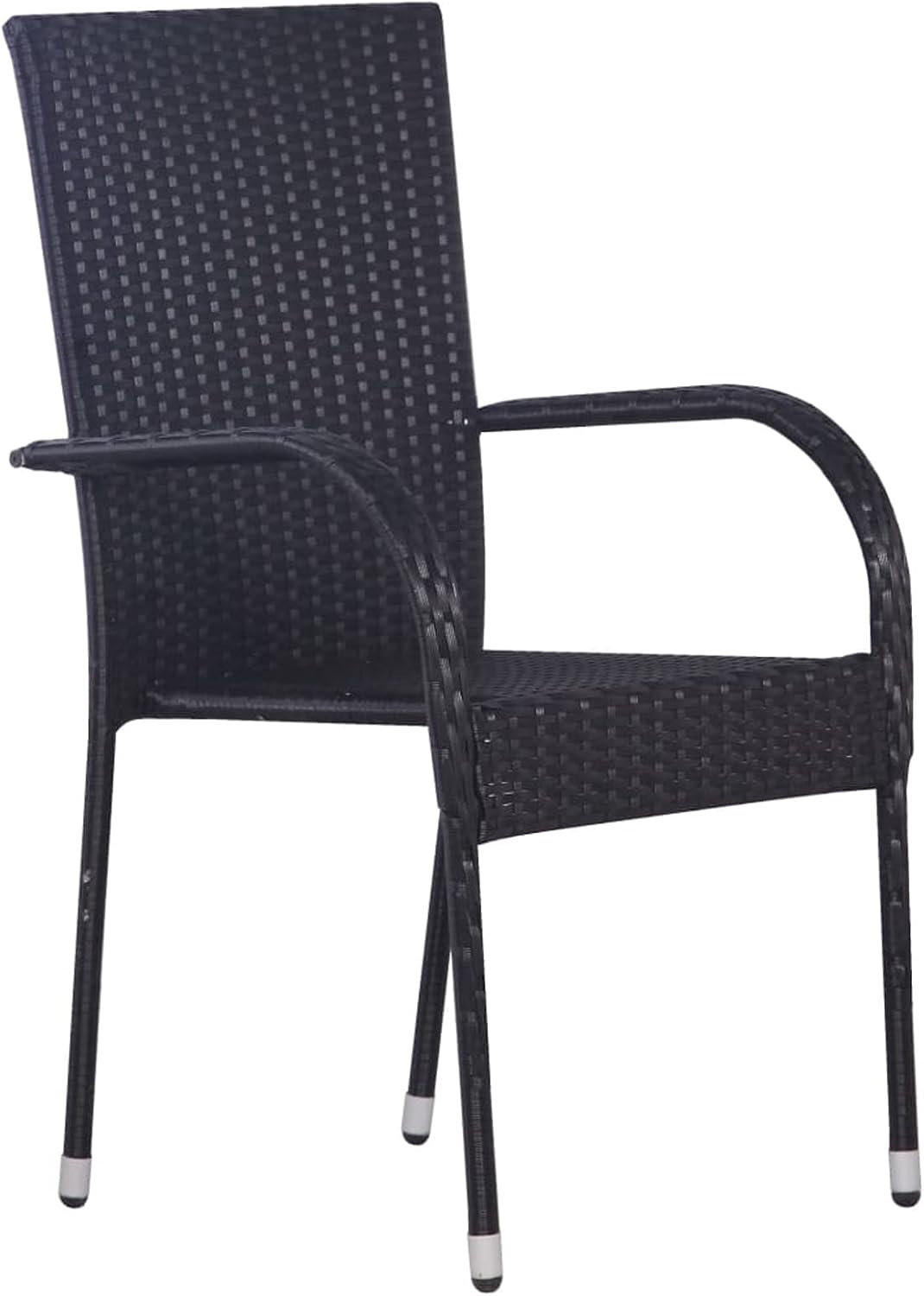 Tidyard Garden Dining Room Set 3-Piece Outdoor Table and Chairs Outdoor Table & Chairs Furniture Set Poly Rattan Garden Furniture Set Rattan Black - QUORE