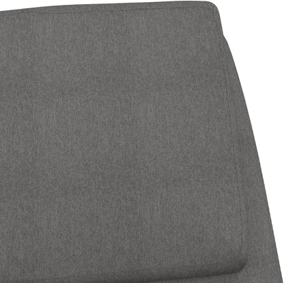 Relaxstoel – Fauteuil – Zitzak – Lounge Stoel – Woonkamerstoel – Lichtgrijs Polyesterweefsel – Metalen Frame – Gevoerde Armleuningen – Breed Zitvlak 50 cm