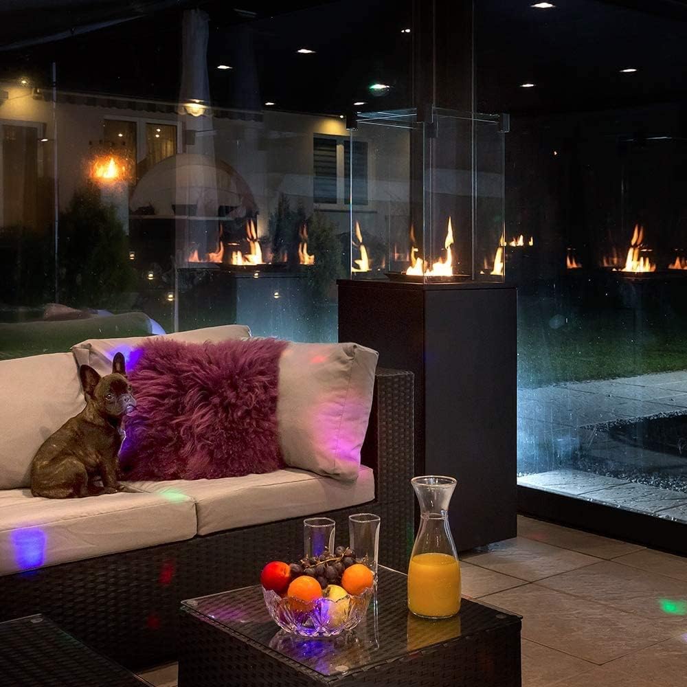 KRATKI Patio mini gashaard | 4-8.2kW | 1366x427mm | Staal | Tuinhaard met handmatige bediening | Vloeibaar gemaakt gas | Gashaard voor terrassen, tuin