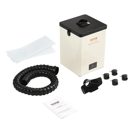 VEVOR Lasstoomstofzuiger, werkventilator, 150 W, 3-laags filter, 332 m³/h, rookabsorptie voor lassen, compact, voor reparatie van lastelefoons, doe-het-zelf 3D-print