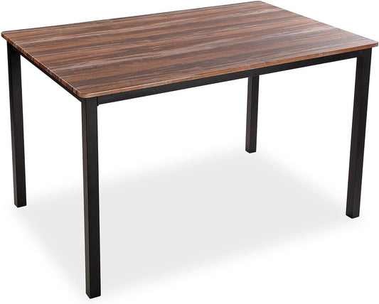 Versa Amaia Eettafel voor keuken, terras, tuin of eetkamer, Afmetingen (H x B x H) 76 x 80 x 120 cm, Hout en Metaal, Kleur Zwart
