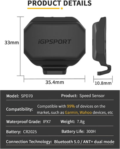 iGPSPORT BSC300T Fietscomputer GPS, 2,4 inch touchscreen, fiets navigatie, compatibel met e-bike en Insta360, offline kaarten navigatie, fietscomputer, draadloos met IPX7 waterdicht (BSC300T set)