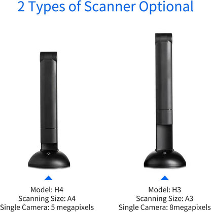 Slimme Draagbare Documentscanner USB-boek met OCR Automatisch Afvlakken van Scheefstand Scanformaat A3-scannen Digitalisering Camera's van Boeken Gebruikt voor Dossierrekening