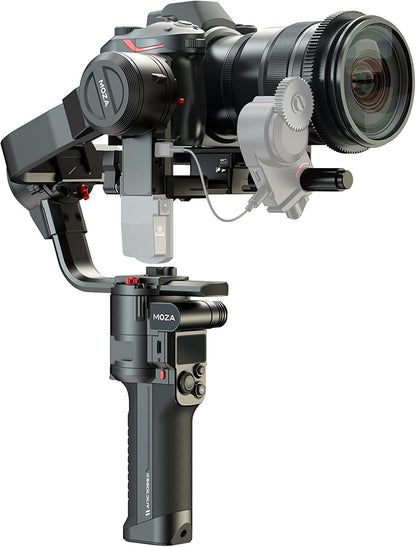 Moza Aircross 3 elektronische opvouwbare 3-assige gimbalstabilisator voor spiegelloze camera's (maximaal laadvermogen (3,2 kg/7 lbs) - zwart