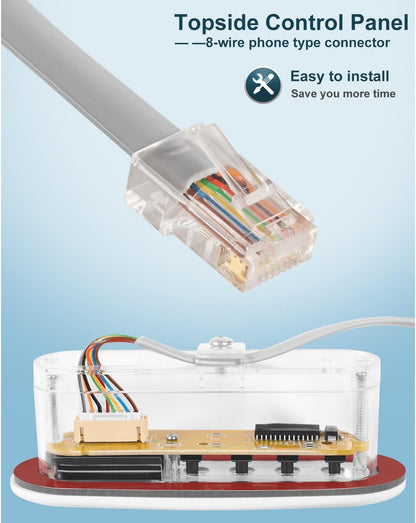 53238 Bedieningspaneel, vervanging met led-display, 4-toetsen Whirlpool-bedieningspaneel voor Balboa VL200 Heat Jacket Systemen