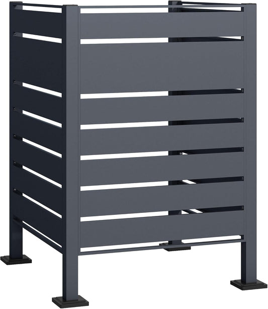 Wiltec container storage fence for waste containers 60-240 l anthracite kliko fence steel - QUORE