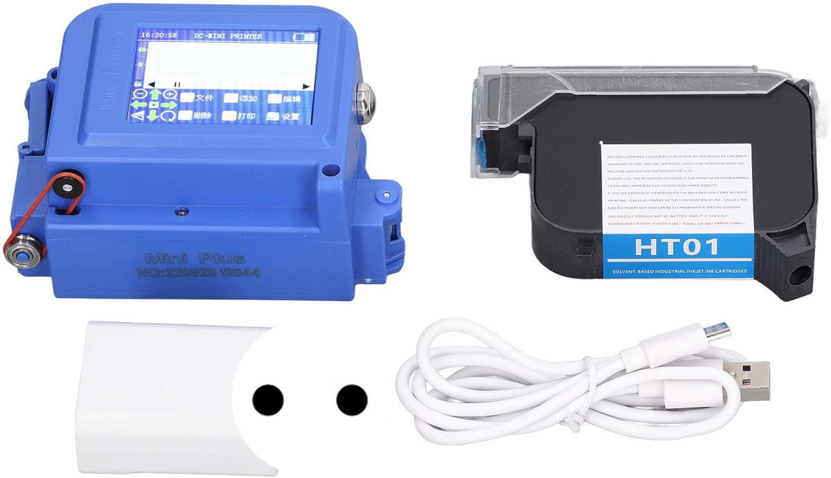 Inkjetprinter, 25W 4-core CPU USB-contact Opladen HD LED-aanraakscherm Draagbare Inkjetprinter 100-240V Betrouwbare Prestaties voor Kunststof voor (EU-stekker)