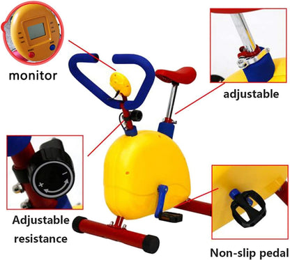 Fun Fitness Hometrainer Apparatuur, Indoor Cardio Training, Kinder Workout Fiets, Verstelbare Stoel Stationaire Fiets - QUORE