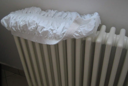 Radiatorafdekking, wit, 80-140 cm