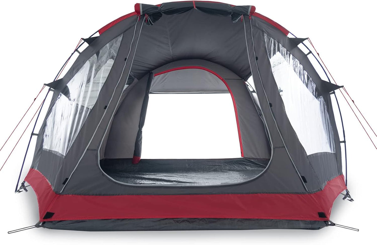 Justcamp Yuba bus tent met stahoogte, tunneltent bus, luifel geschikt voor bus, bestelbus, camper; familietent 4, 5 personen