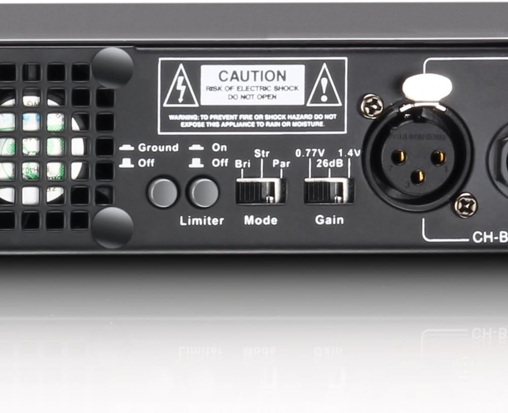 LD Systems XS 400; PA klasse D versterker 2 x 200 W 4 ohm maat