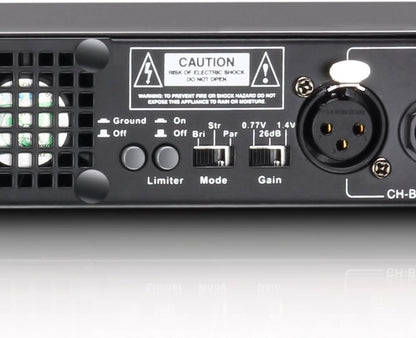LD Systems XS 400; PA klasse D versterker 2 x 200 W 4 ohm maat