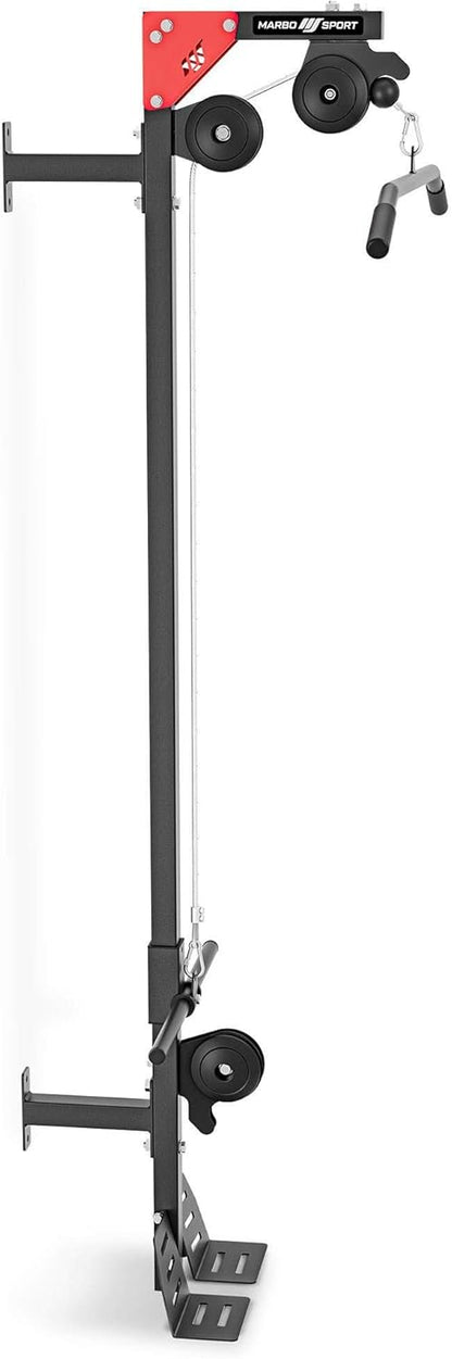 Lat Pulldown – Muurmontage Lat Pulldown – Kabelmachine – Rugtrainer – Krachtstation – Compact Ontwerp – Stalen Frame Met Poedercoating