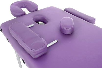 Inklapbare massagetafel – Massagebank, behandeltafel, ligbank, massagebed – Violet – 186 x 66 cm – 14 cm dikke bekleding