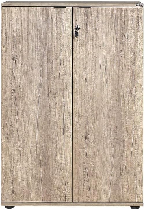 Stijlvolle lichte walnoot boekenplank, 72 cm x 109 cm x 34 cm | 100% melamine gecoat deeltjesbord, 16 mm dik, ideaal voor moderne decoratie thuis en op kantoor