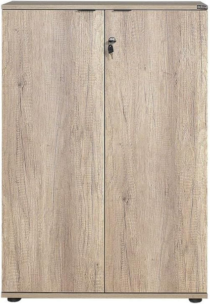 Stijlvolle lichte walnoot boekenplank, 72 cm x 109 cm x 34 cm | 100% melamine gecoat deeltjesbord, 16 mm dik, ideaal voor moderne decoratie thuis en op kantoor