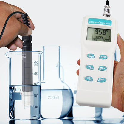 Opgeloste Zuurstof Meter DO Temperatuur Tester Waterkwaliteit Monitor met Zuurstofelektrode voor Aquarium, Zoetwater, Laboratorium, Aquacultuur, etc.