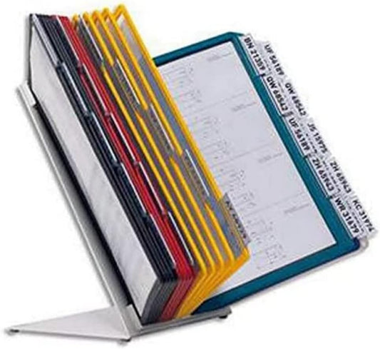 Durable 551000 Tafel zichtpanelen systeem (Vario Tafel 30, met 30 A4-zichtpanelen) meerkleurig.
