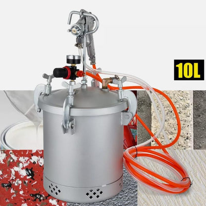 Verfspuit – Verfspuitpistool – Spuitpistool – Verfspuitreservoir – Verfspuit met drukvat – 10 Liter Drukvat – Werkdruk 25-30 PSI