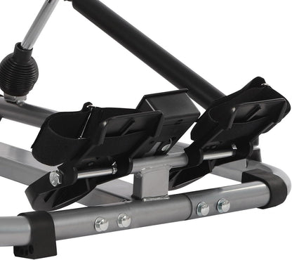 Roeitoestel voor thuis, met lcd-display, dubbele hydraulische stangen, geluidsarm, belastbaarheid 120 kg, voor het trainen van je armen, borst, buik, rug, ledematen en andere spiergroepen - QUORE