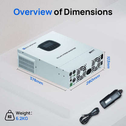 ECO-WORTHY 48 V 3000 W hybrid inverter for independent from the grid - QUORE