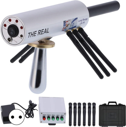 Metaaldetector, nauwkeurige positionering professionele goudetector met groot bereik, draagbare ondergrondse goudzoeker met demagnetiseringsfunctie, 6 antennes voor volwassenen (EU)