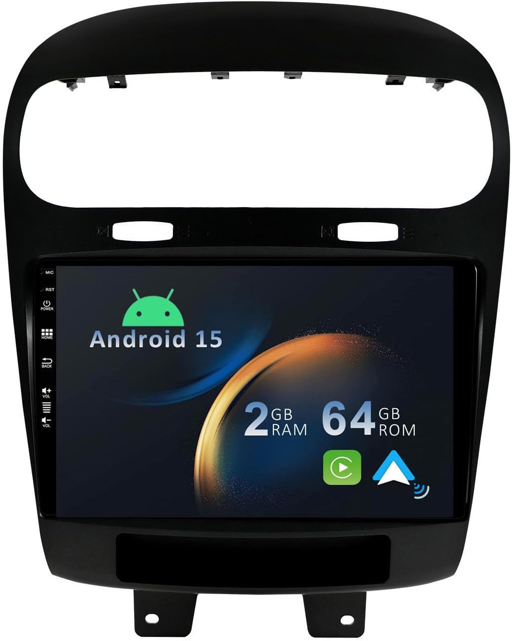 Android 12 2 Din Radio Navigatie voor Fiat Freemont 2012-2014/Dodge Journey 2013-2016: [Ingebouwde CarPlay/Android Auto/GPS]-IPS 2.5D 9 Inch Touchscreen-DAB/Bluetooth 5.0/Stuurbediening