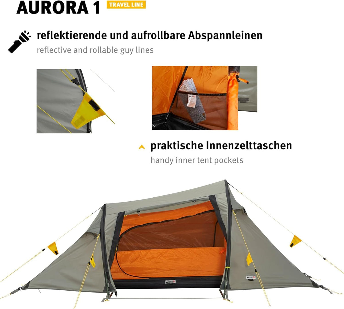 Wechsel Tents Aurora 1 Tunnelzelt - Travel Line - 1 Persoons Tent, 5.000 mm Waterkolom