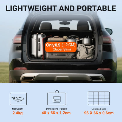 DOKIO Opvouwbaar Zonnepaneel 100w 12v Monokristallijne zonnelader met 10A-controller voor caravan camper camping Auto Boot Batterij opladen