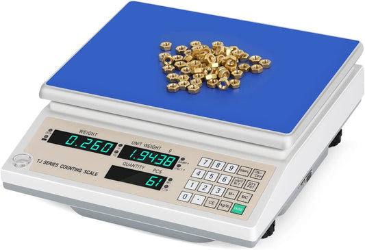 Bonvoisin Digitale weegschaal, 3-30 kg, precisieonderdelen, weegschaal, muntenteller, kg/lb omrekeneenheid, elektronische weegschaal, industriële weegschaal (30 kg/66 lb, 1 g/0,0022 lb)