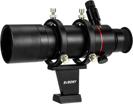 Svbony SV208 Finder Scopes 8x50, met Verlichte Optische Reticle Aanpassing, Correct Beeld FMC Straight Through, Finderscope voor Telescoop