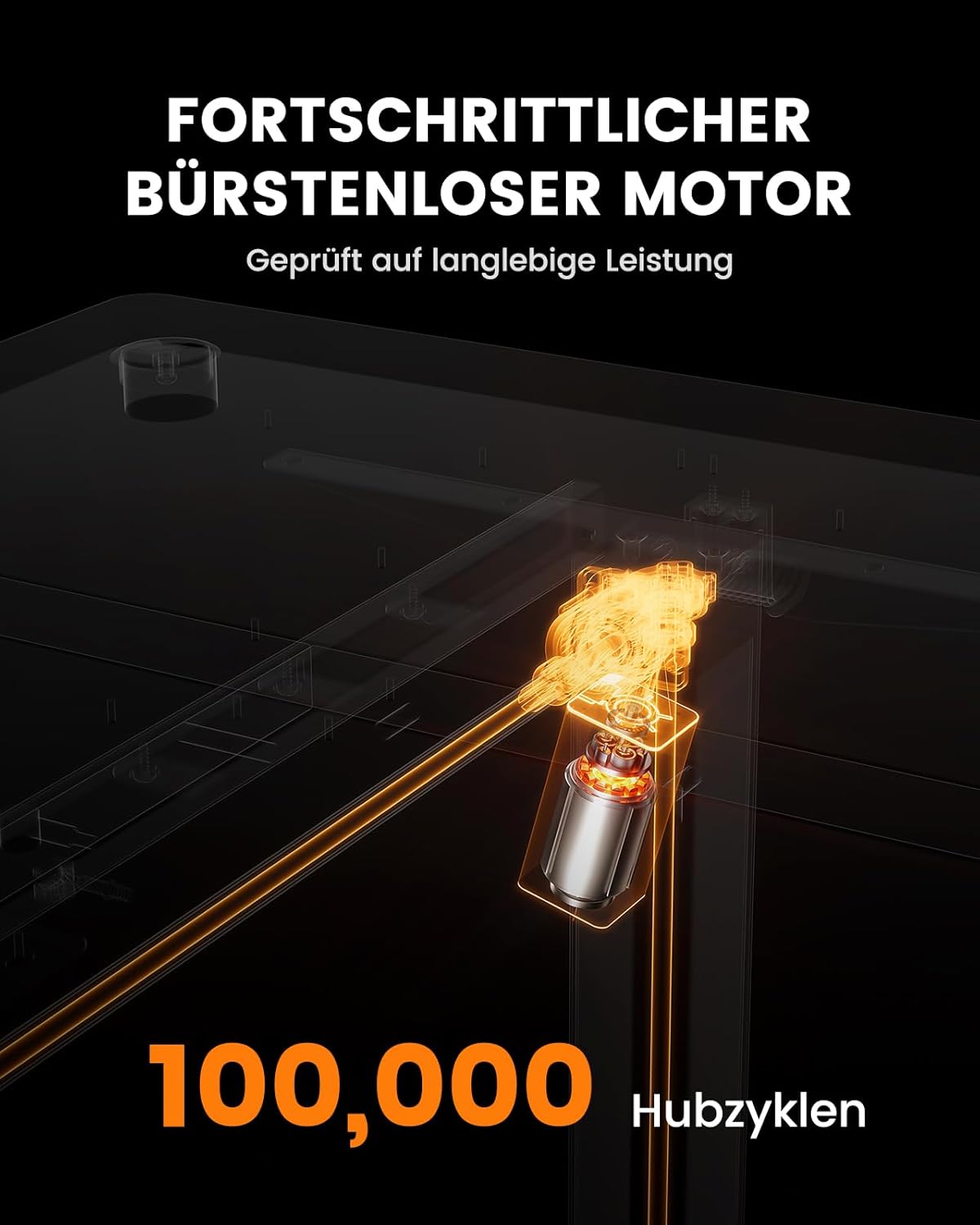 ErGear Elektrisch Zit-Sta Bureau - 120 x 80 cm - 100 kg Draagvermogen Hoogte Verstelbaar Bureau met Geavanceerde Borstelloze Motor, Stille Werking, Robuust Metalen Frame