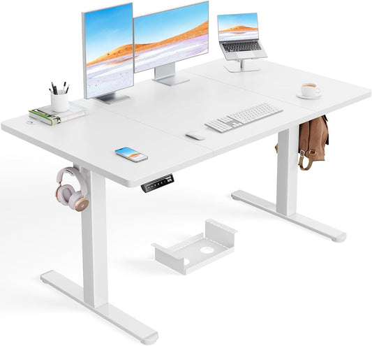 Elektrisch Zit-Sta Bureau – Verstelbaar Bureau – Sta Bureau – Zitten Staand Bureau – Hoogte Verstelbaar Bureau – Fluisterstil Motor – Stevig Metalen Frame - QUORE