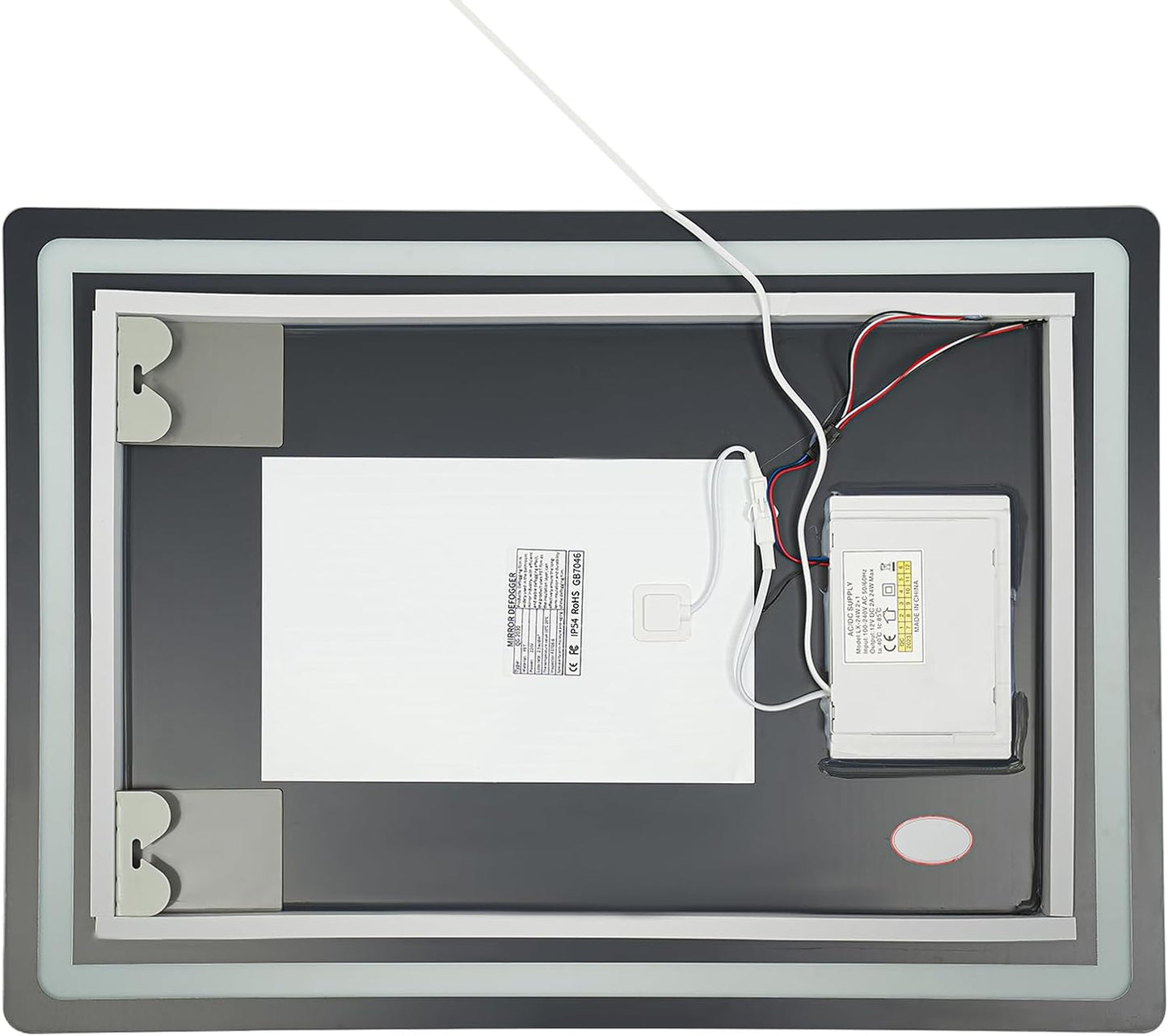 LED Spiegel Met Verlichting – Badkamerspiegel – Wandspegel – Make-Up Spiegel – Anti-Fog Spiegel – 50x70 cm – Instelbare Kleurtemperatuur – Anti Beslagen Functie