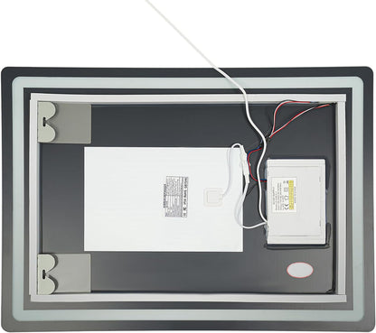 LED Spiegel Met Verlichting – Badkamerspiegel – Wandspegel – Make-Up Spiegel – Anti-Fog Spiegel – 50x70 cm – Instelbare Kleurtemperatuur – Anti Beslagen Functie