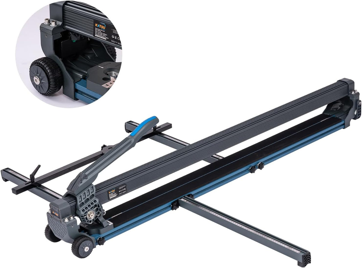 KATSU Tools Professionele handmatige tegelsnijder 48 inch 1200 mm - aluminiumlegering -lasergids - rubberen wielen - gemakkelijk verplaatsen - precisie snijden grote muur vloer porseleinen tegel