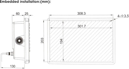 Marine Plotter 10 4 inch LCD Scherm Waterdicht met Geluidsalarm Compatibel met XINUO-MAP en C-Map Kaartsystemen voor Nauwkeurige Scheepsnavigatie