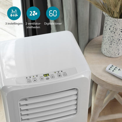 Tristar AC-5477 Mobiele Airconditioner – 3 in 1 Airco, Luchtontvochtiger en Ventilator - 7000 BTU Koelvermogen – 785 Watt - Energieklasse A