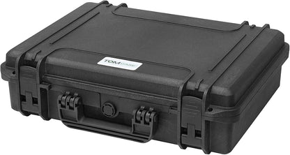 TOMcase waterdichte outdoorkoffer voor notebook/laptop tot 17" en accessoires, splintervrije harde koffer met configureerbaar rasterschuim, transportkoffer