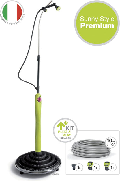 Zonnedouche – Tuindouche – Buitendouche – Zwembad Douche – Camping Douche – Verstelbare Hoogte 140-210 cm – Warm Water Op Zonne-energie Limoengroen