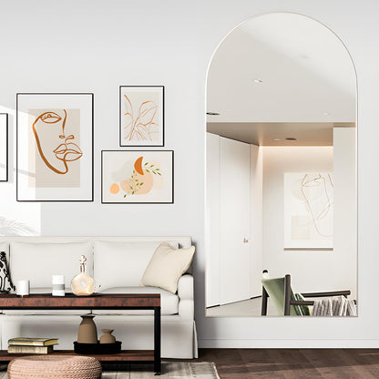 CASSILANDO Spiegel in volledige lengte, 180 x 80 cm, staande staande staande spiegel, zilverkleurig, om op te hangen of tegen de muur te zetten, voor garderobe, slaapkamer, woonkamer (zilver)