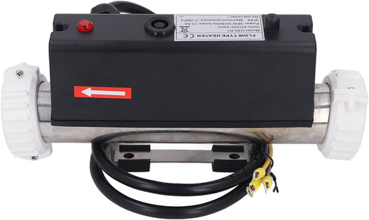 Zwembadverwarming – Elektrische Zwembadverwarmer – Spa Verwarmer – Hottub Verwarmer – Thermostatische Zwembadverwarmer – 3 kW – 1,5 Inch Aansluiting