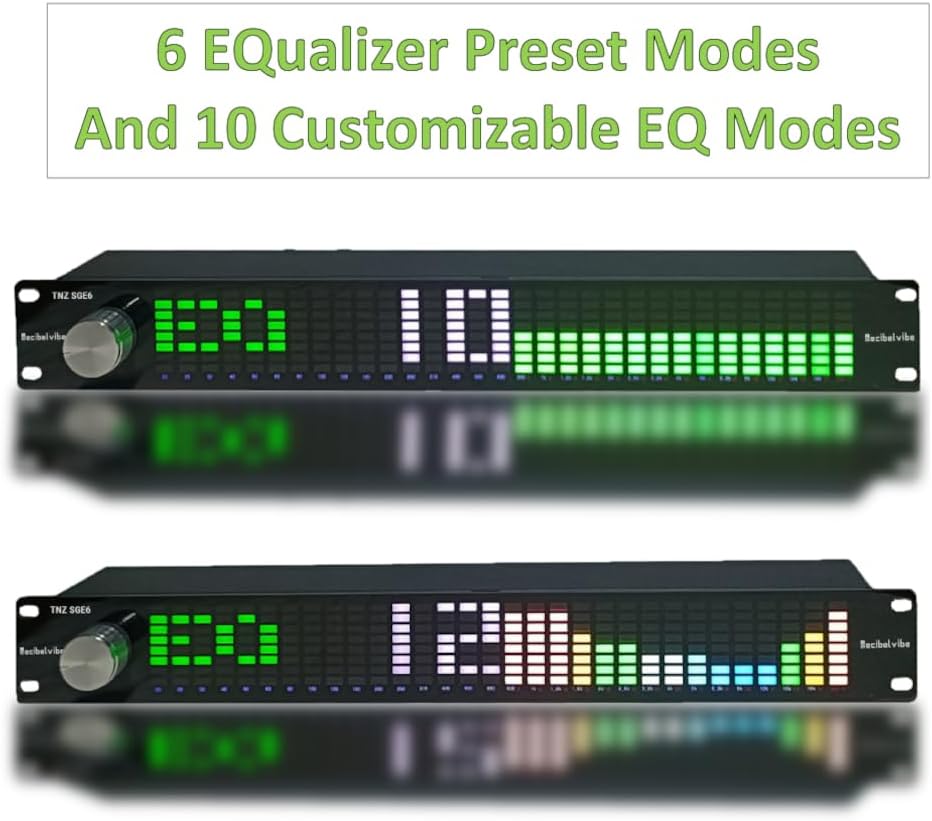 Stereo Equalizer – Grafische Equalizer – Audio Equalizer – Voorversterker – DSP Equalizer – 31-Bands – RCA/3,5 mm, Bluetooth 5.0 & USB