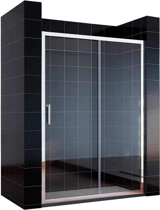Douchecabine – Douchewand – Douchedeur – Glasschiebetür – Schuifdeur – 170 x 185 cm – 5 mm Gehard Veiligheidsglas – Verstelbaar Aluminium Frame