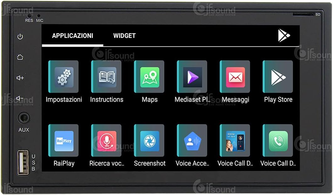 Universeel autoradio 2DIN Android GPS Bluetooth WiFi Dab USB Full HD Touchscreen Display 6.2" Easyconnect Processor 8core Stembediening